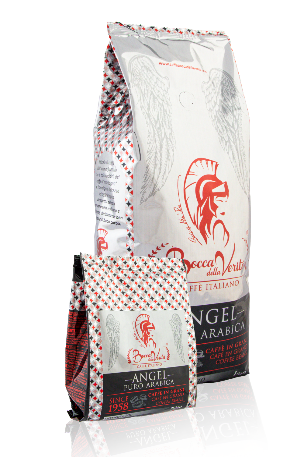 ANGEL Caffè Italiano in Grani 100% Arabica Con Valvola Di Protezione 