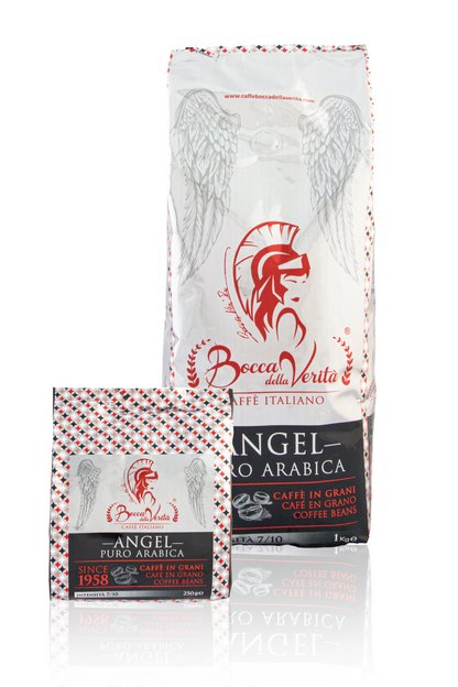 ANGEL Caffè Italiano in Grani 100% Arabica Con Valvola Di Protezione 