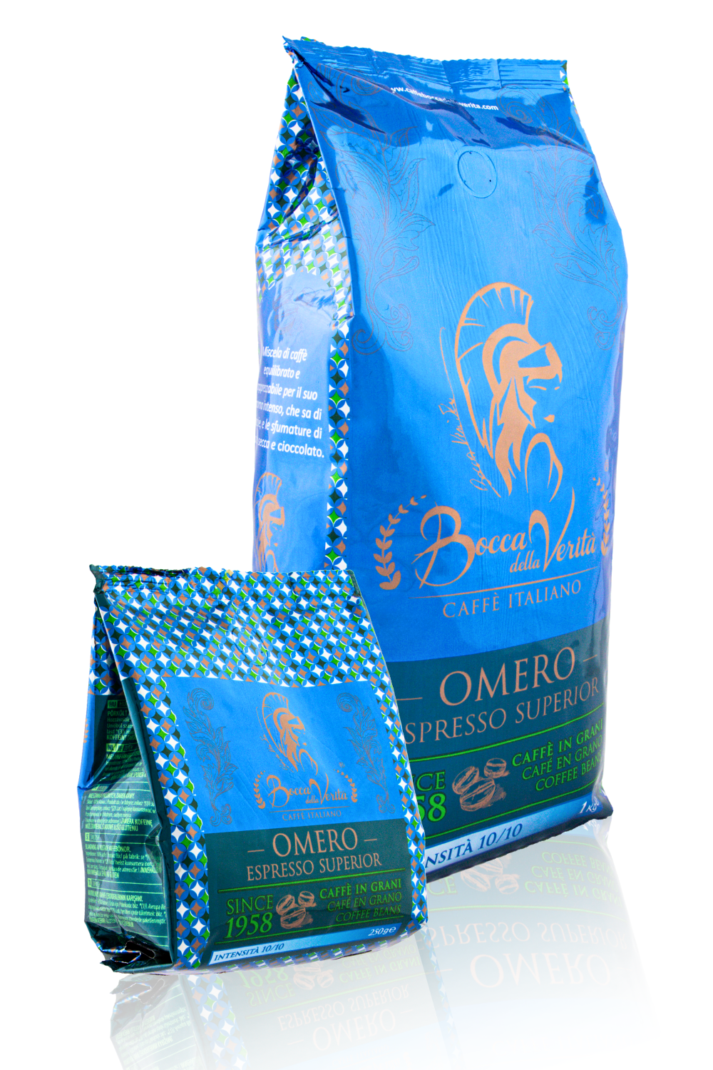 OMERO Espresso Superior 30A/70R Chicchi di caffè italiano con valvola di protezione