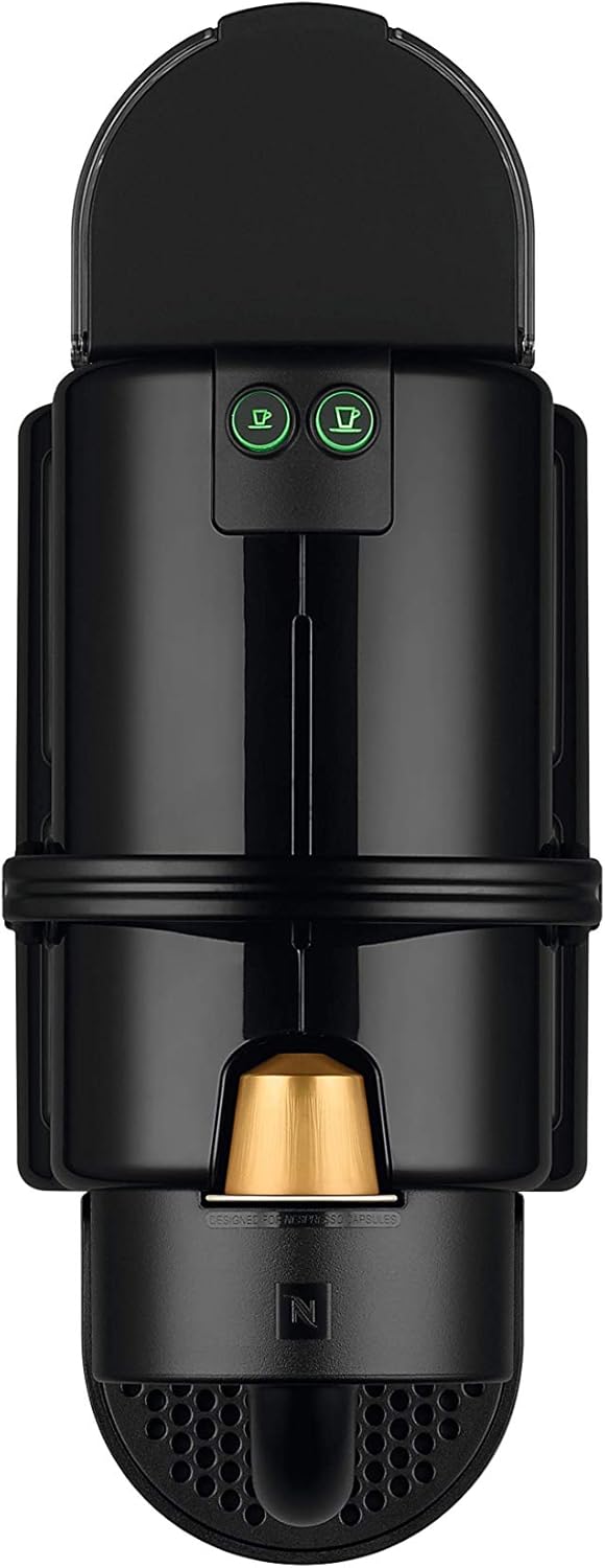 Nespresso De'Longhi Inissia EN80.B - Macchina da caffè Nespresso a capsule monodose, 19 bar, spegnimento automatico, nera, Include pacchetto di benvenuto con 7 capsule 