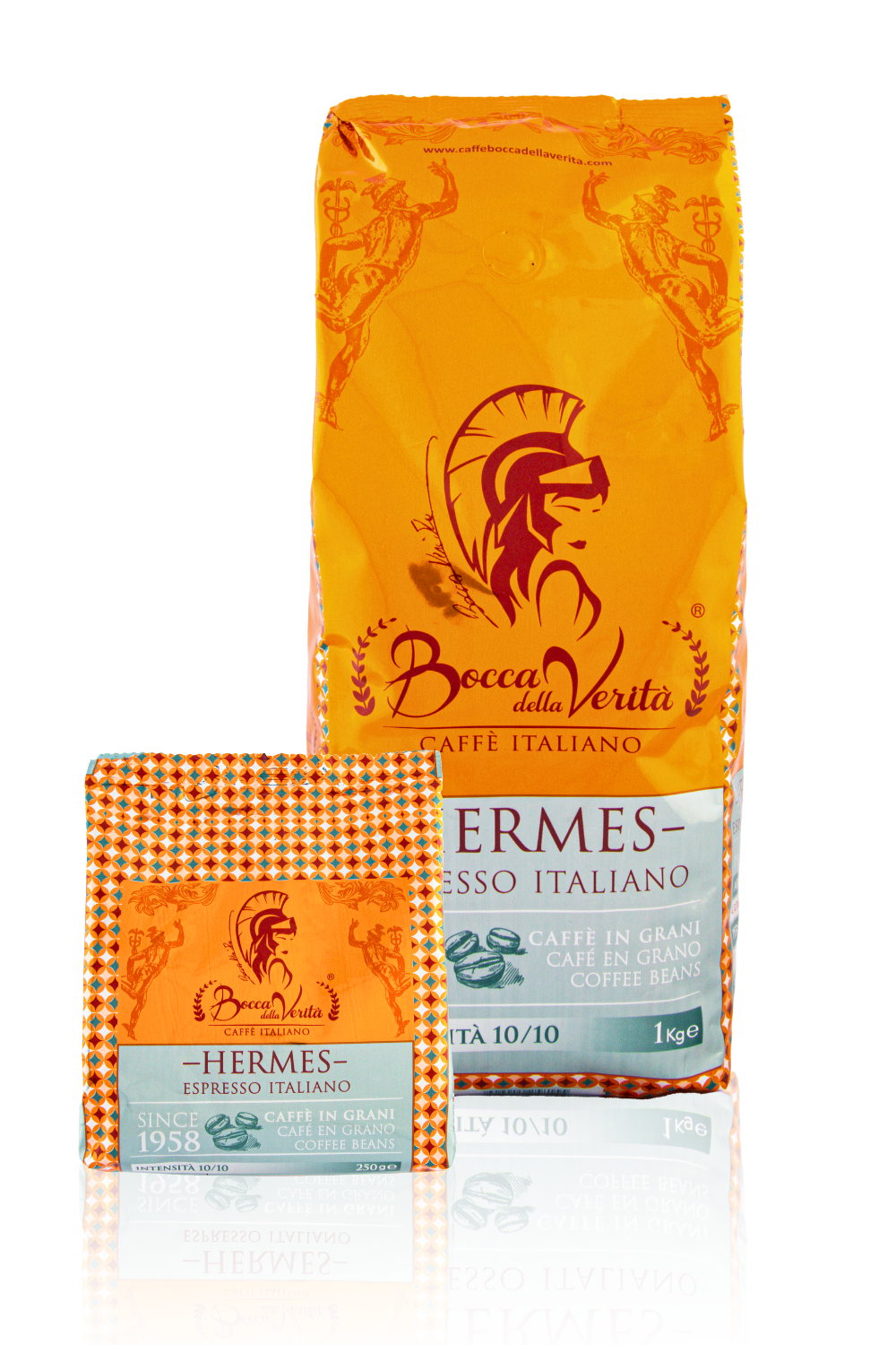 Café Italiano en Grano HERMES Espresso Italiano 10A/90R Con Válvula de Protección