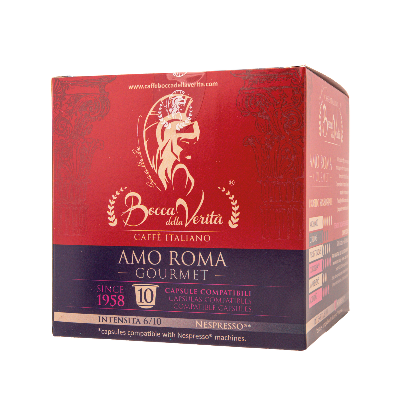 I love Roma Gourmet, Italian Coffee in Capsules Compatible with Nespresso® Coffee Machine