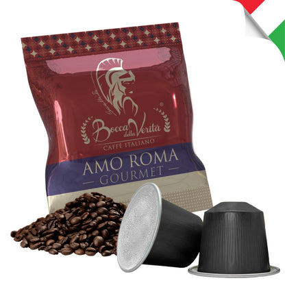 I love Roma Gourmet, Italian Coffee in Capsules Compatible with Nespresso® Coffee Machine