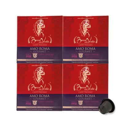 I love Roma Gourmet, Italian Coffee in Capsules Compatible with Nespresso® Coffee Machine