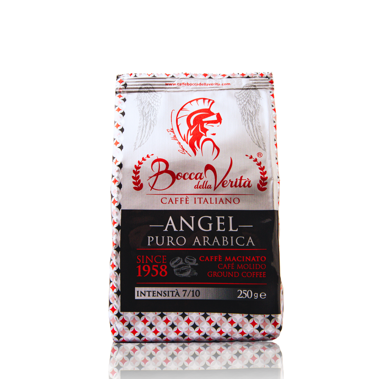 ''Angel'' Puro Arabica Café Italiano Molido en Bolsa de 250 Gramos Con Válvula de Protección