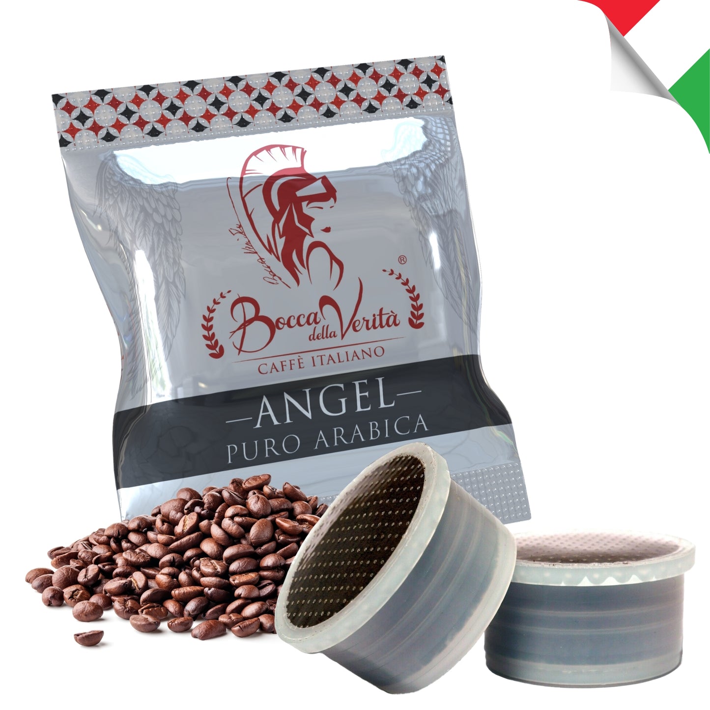 Angel Arabica 100%, Caffè Italiano in Capsule Compatibili FAP con Macchina da Caffè Lavazza® Espresso Point®