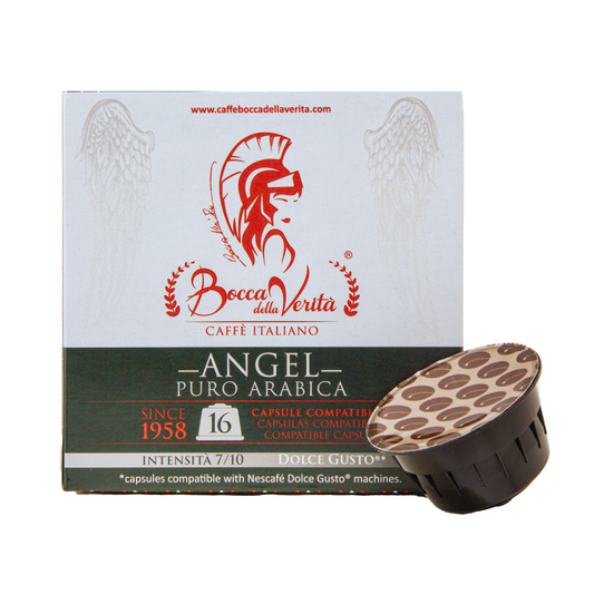 Angel Arabica 100%, Café Italiano en Cápsulas Compatibles con Cafetera Nescafé® Dolce Gusto®