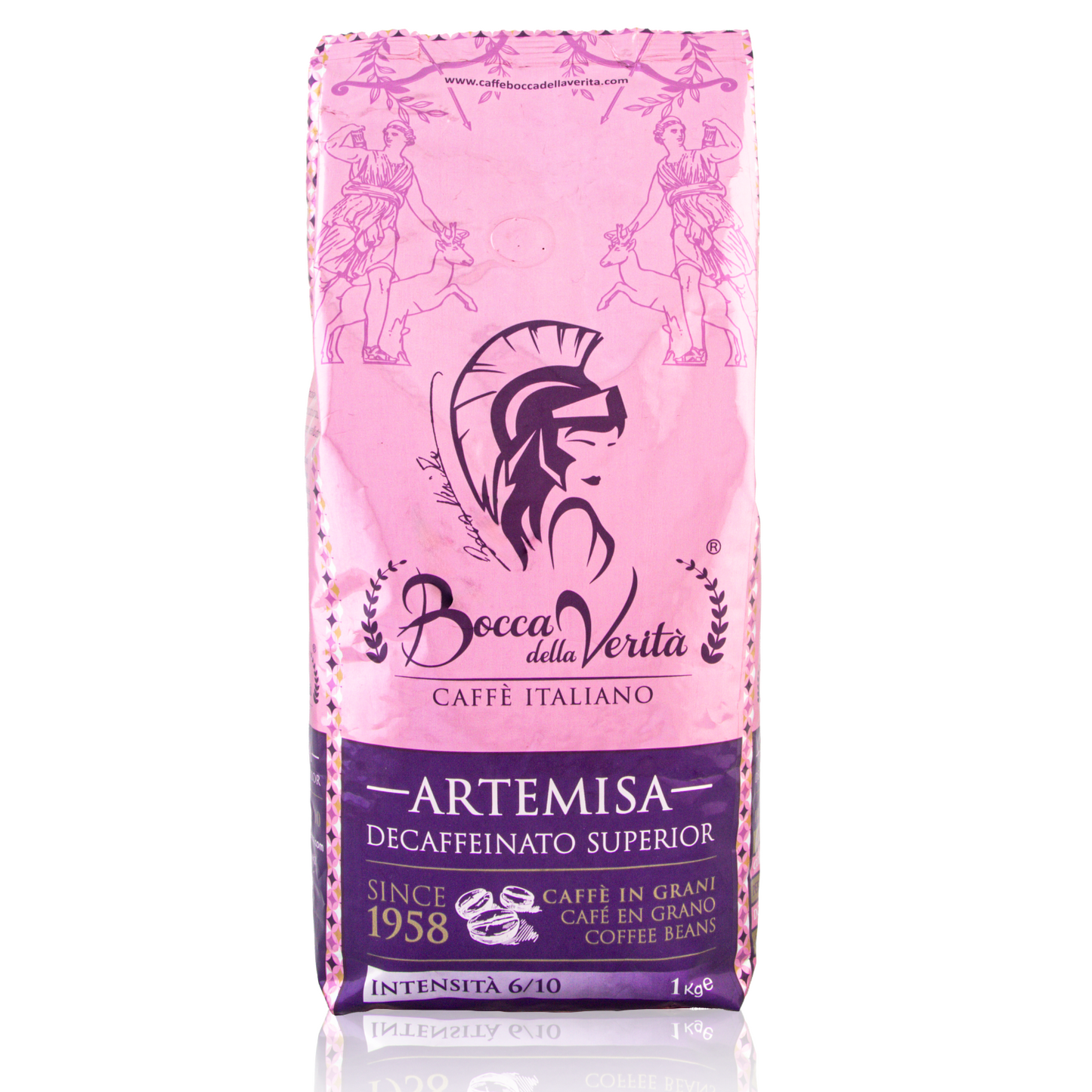 ARTEMISA DECAFFEINATO Caffè Italiano 100% Robusta In Grani Con Valvola Di Protezione 