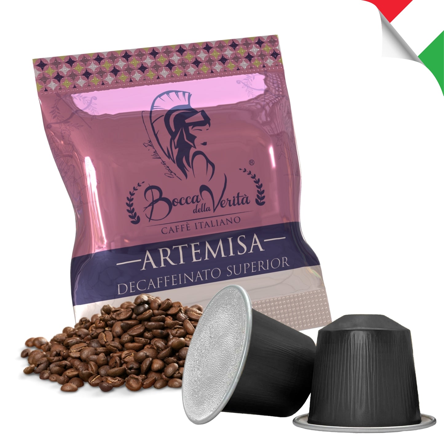 Artemisa Decaffeinato, Caffè Italiano in Capsule Compatibili con Macchina da Caffè Nespresso®