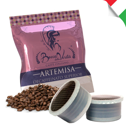 Artemisa Decaffeinato, Caffè Italiano in Capsule FAP Compatibili con Macchina da Caffè Lavazza® Espresso Point®