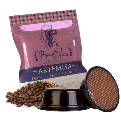 Artemisa Decaffeinato, Caffè Italiano in Capsule Compatibili con Macchina da Caffè Lavazza® A Modo Mio®