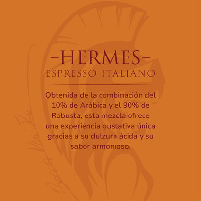 Café Italiano en Grano HERMES Espresso Italiano 10A/90R Con Válvula de Protección