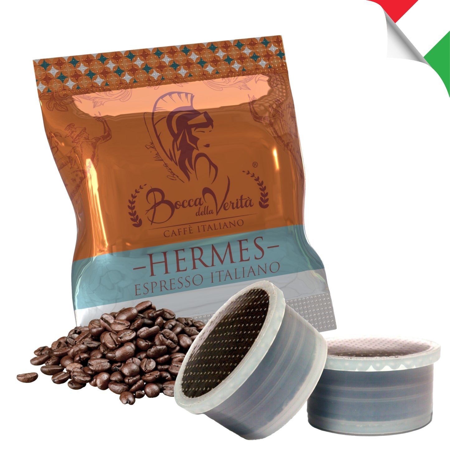 Hermes Espresso Italiano, Caffè Italiano in Capsule FAP Compatibili con Macchina da Caffè Lavazza® Espresso Point®