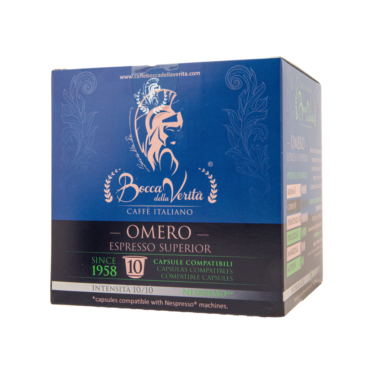 Omero Espresso Superior, Caffè Italiano in Capsule Compatibili con Macchina da Caffè Nespresso®